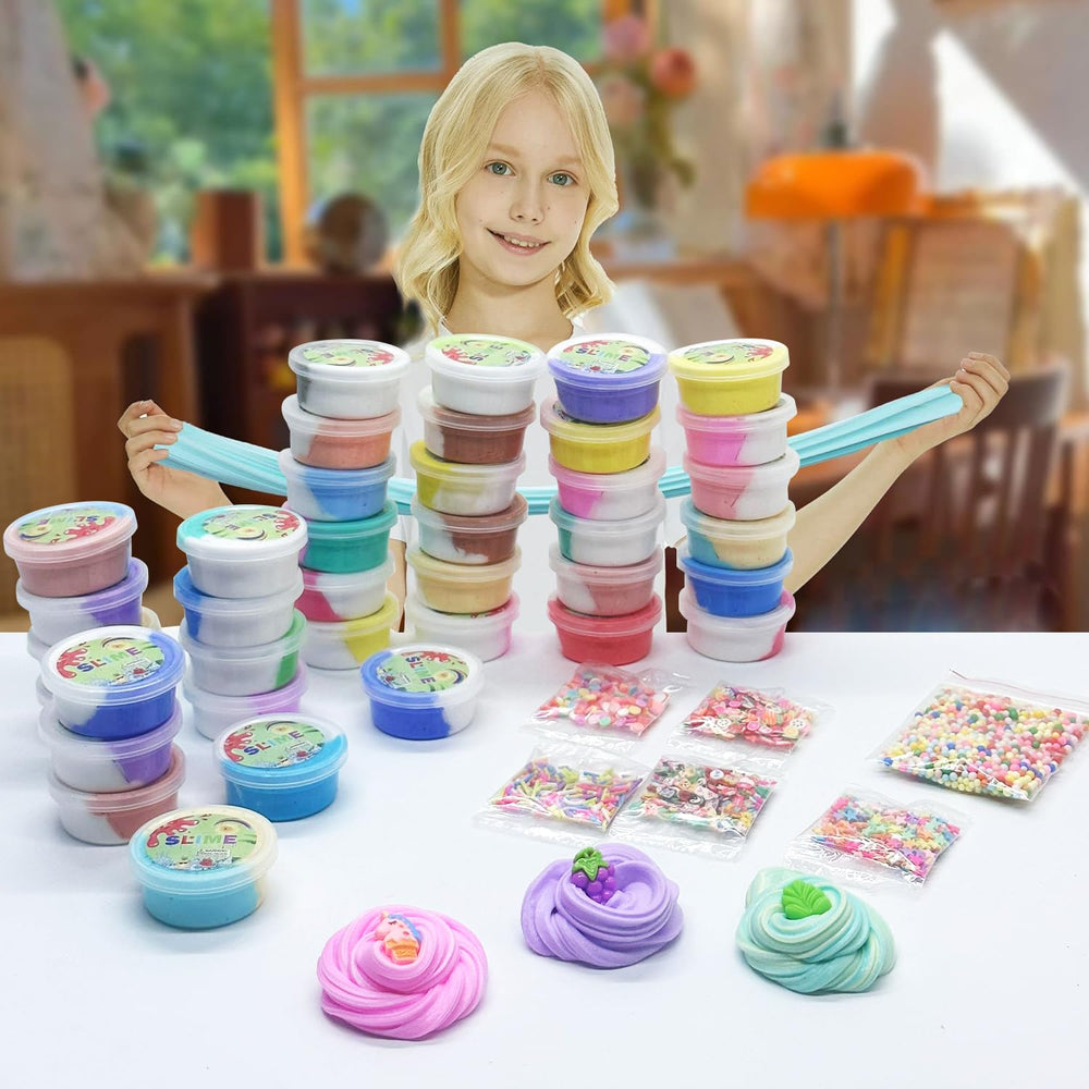 pokujyrt slime kit compact containers ideal for easy storage and portable fun