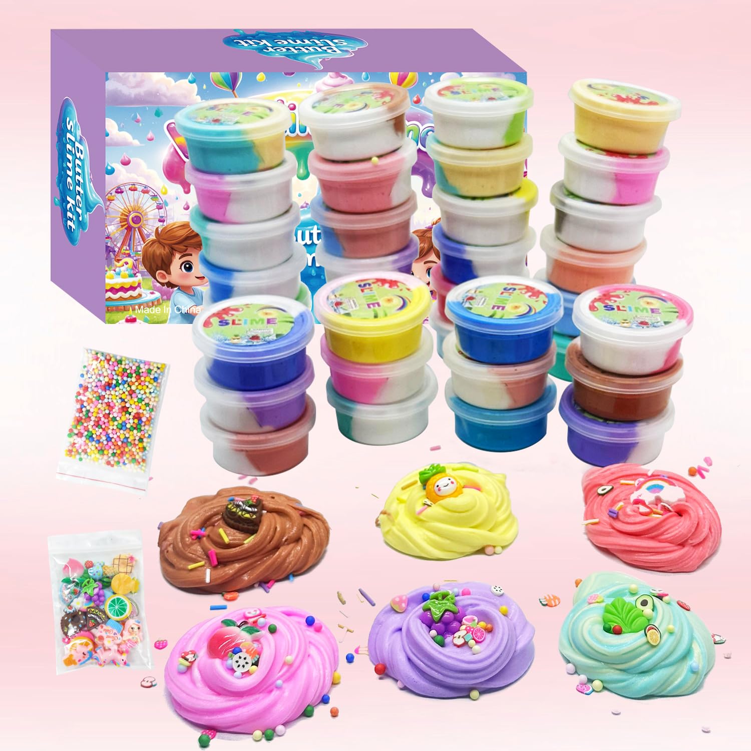 pokujyrt butter slime kit in action encouraging imaginative play and stress-relief textures