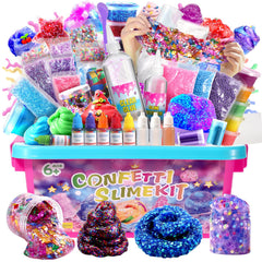 pokujyrt Confetti Slime Kit clear glue bottle inspires creative slime making at home