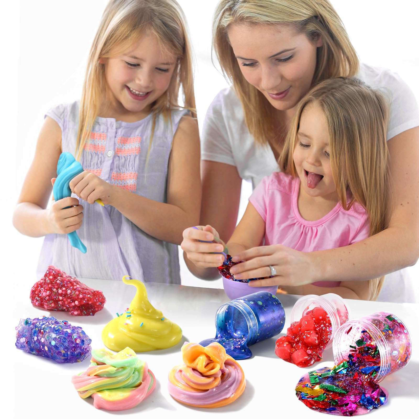 pokujyrt Confetti Slime Kit glitter confetti adds shimmer and sparkle