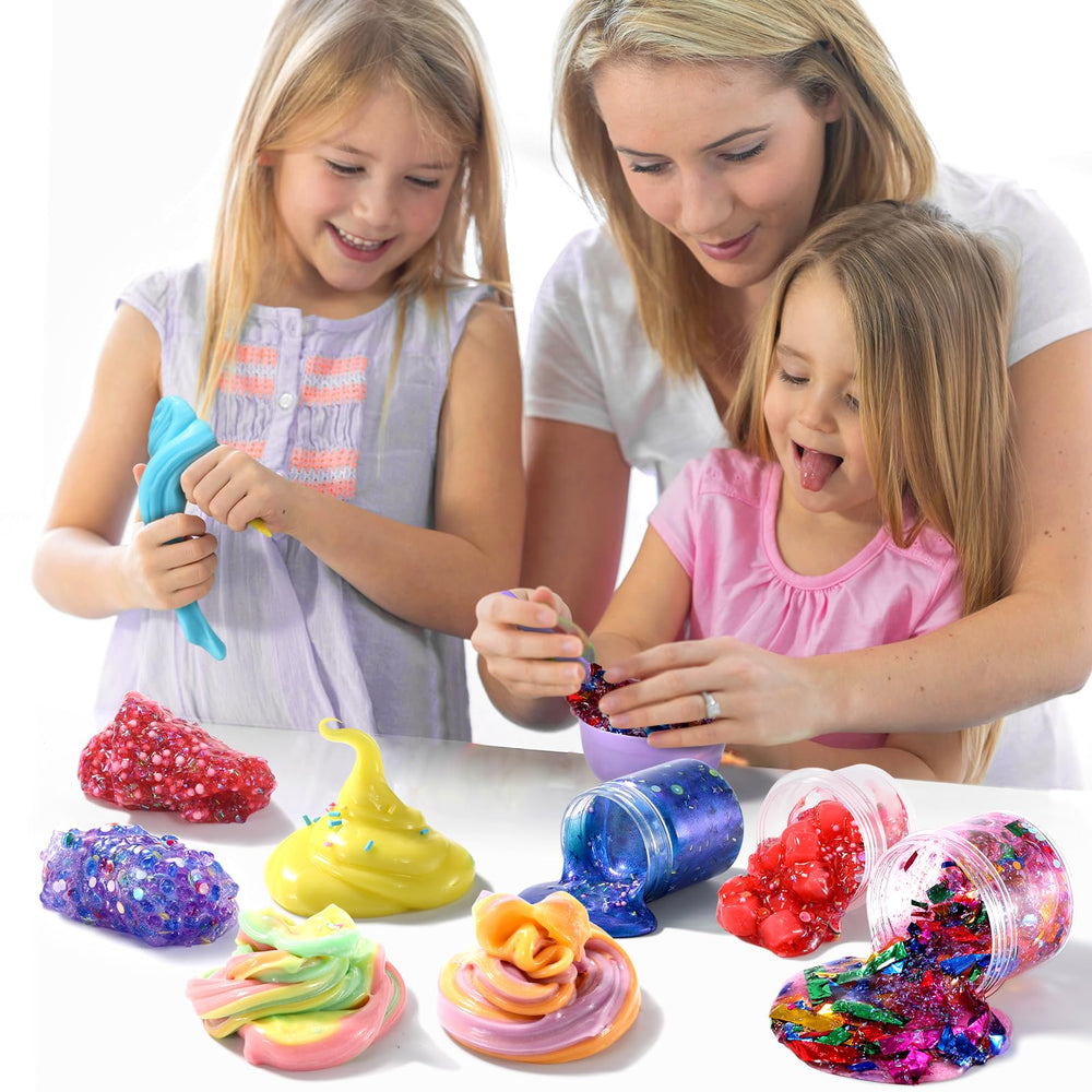 pokujyrt Confetti Slime Kit glitter confetti adds shimmer and sparkle
