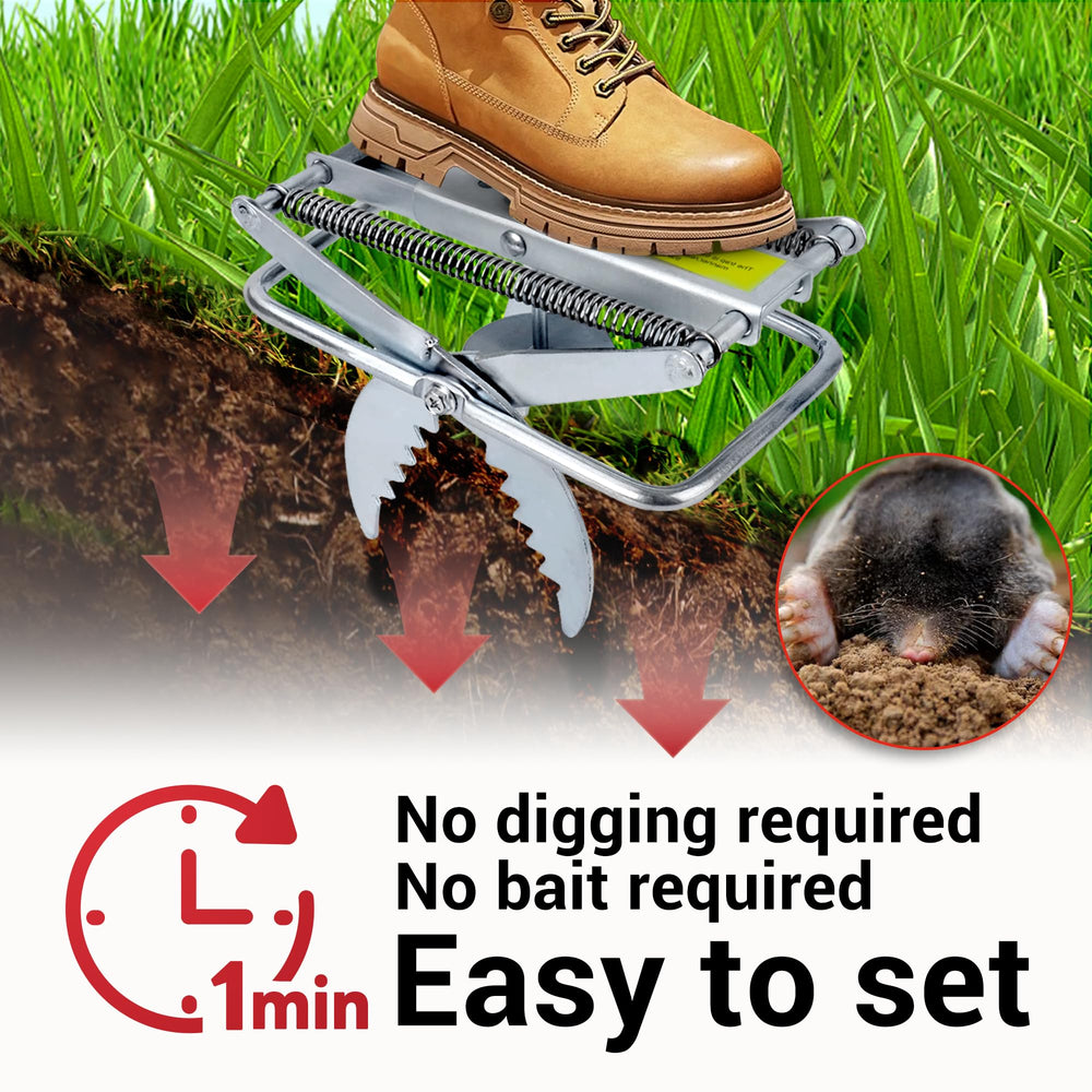Polaflex Mole Trap Scissor 2Pack galvanized steel design for durability.