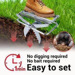 Polaflex Mole Trap Scissor 2Pack galvanized steel design for durability.