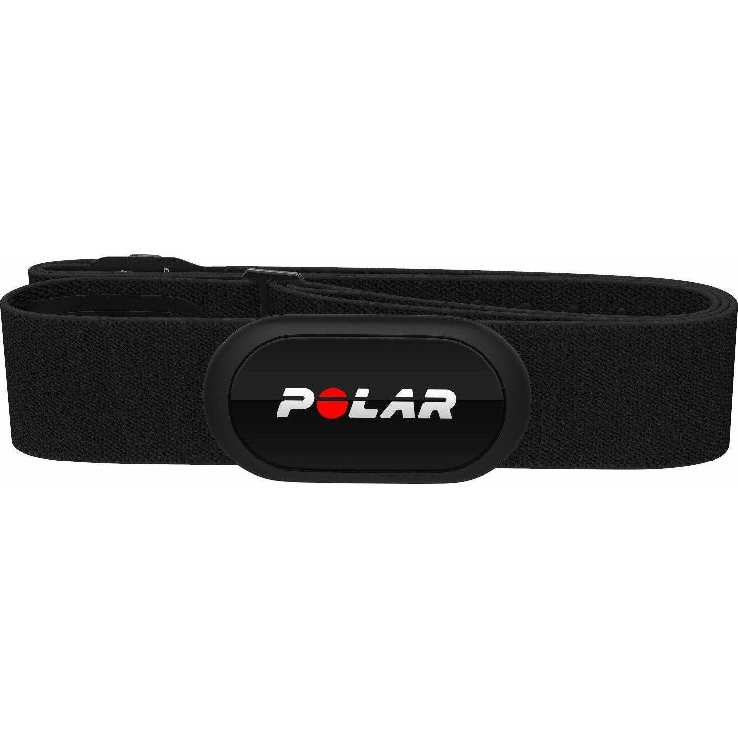 Polar H10 chest strap close-up, delivering precise HR data during workouts.