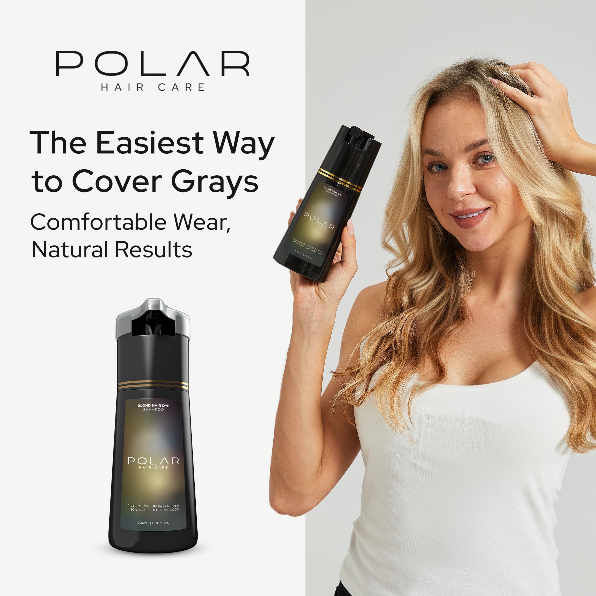 Polar Haircare packaging and branding emphasizing clean, natural styling