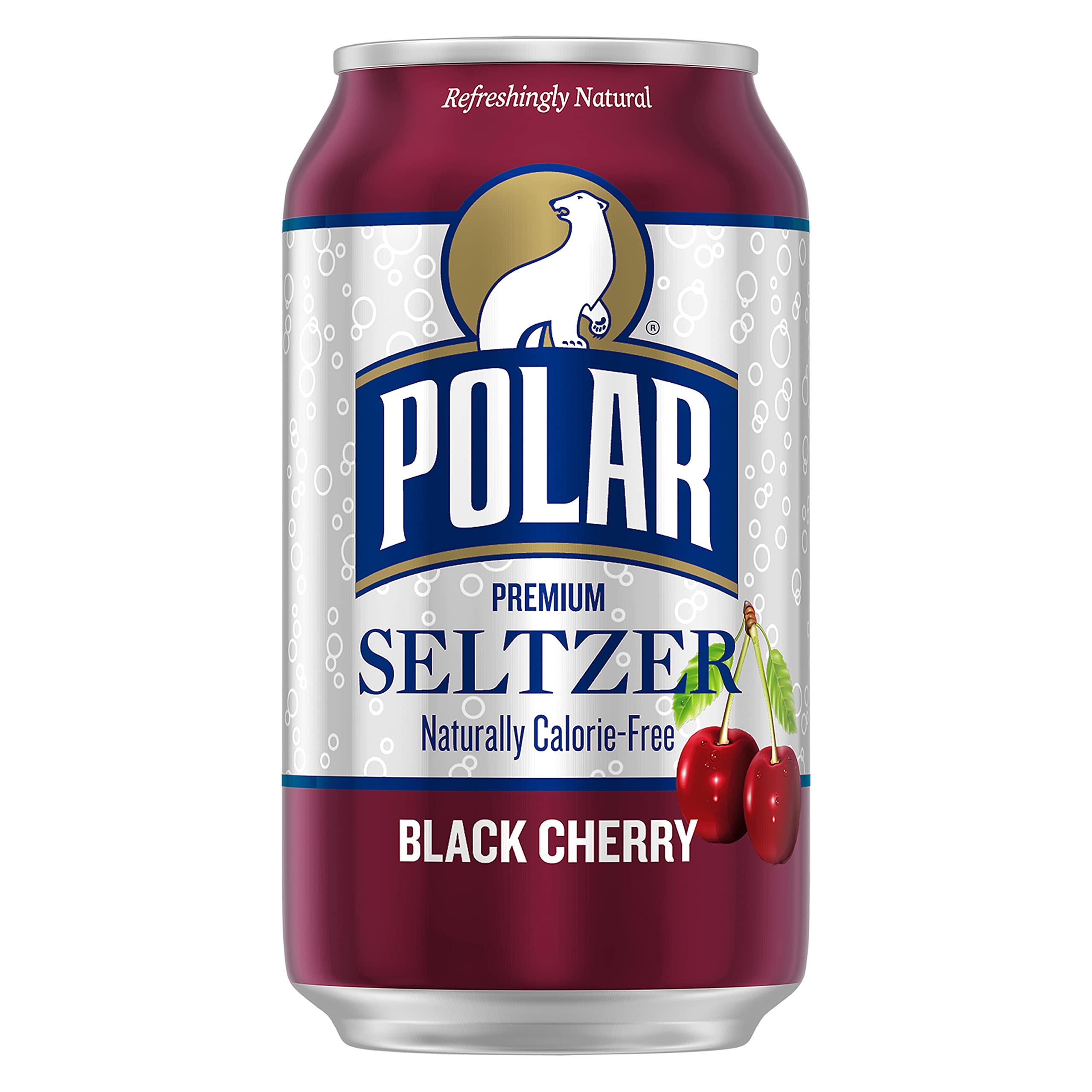 Glass with POLAR Seltzer Black Cherry and ice for versatile everyday use
