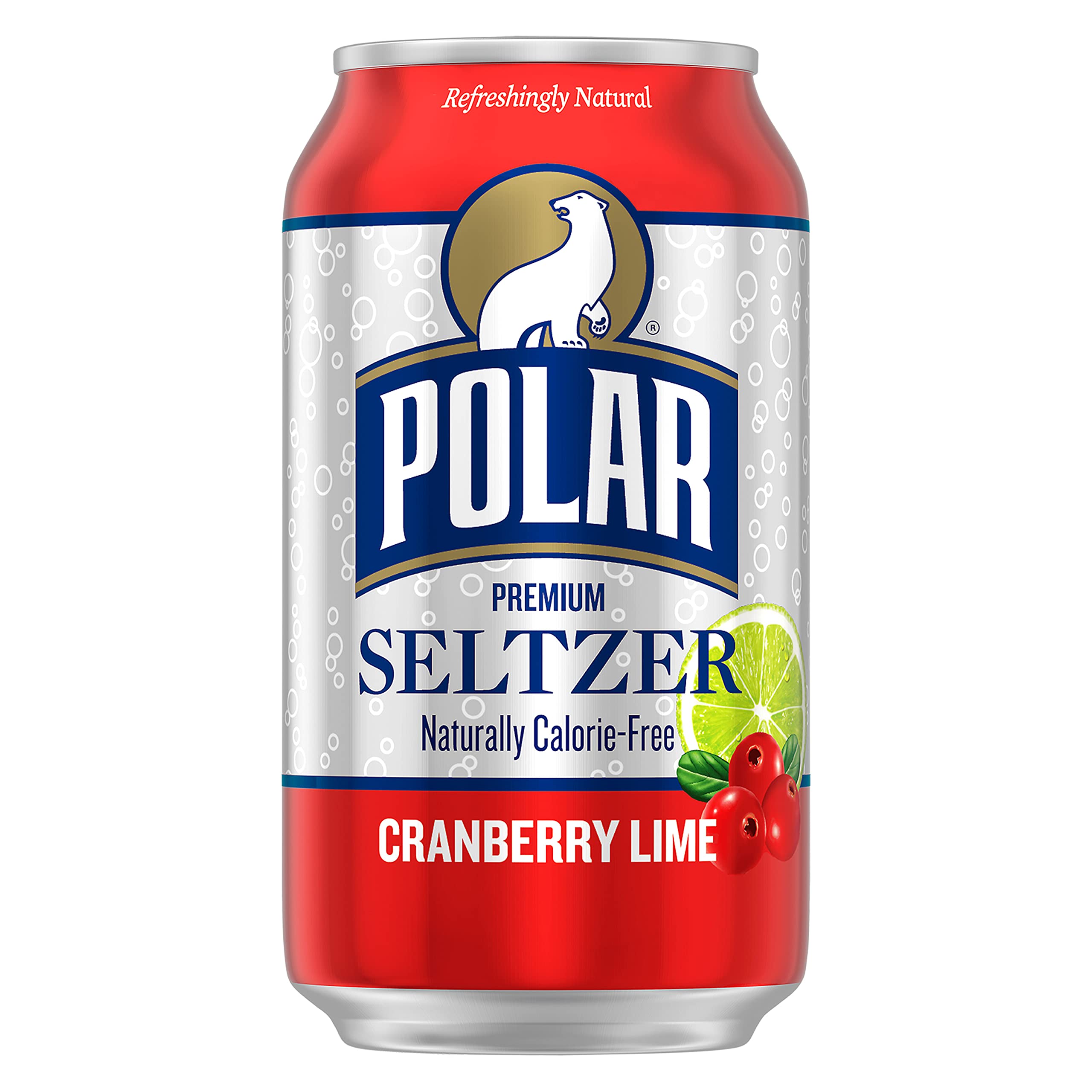 Pouring Polar Seltzer Cranberry Lime into a glass over ice for a crisp sip.