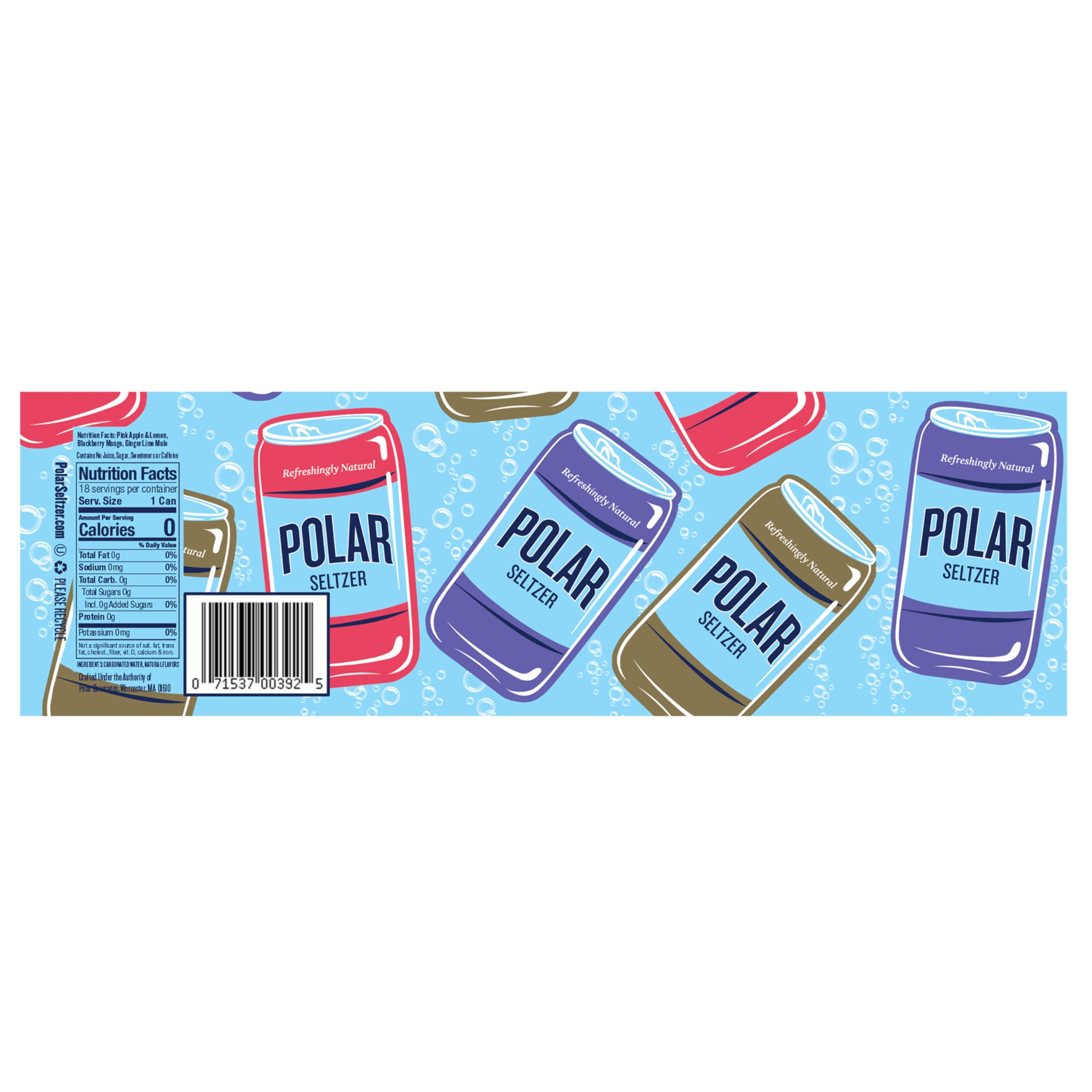 Polar Seltzer cans on a table invite a zero-calorie break.