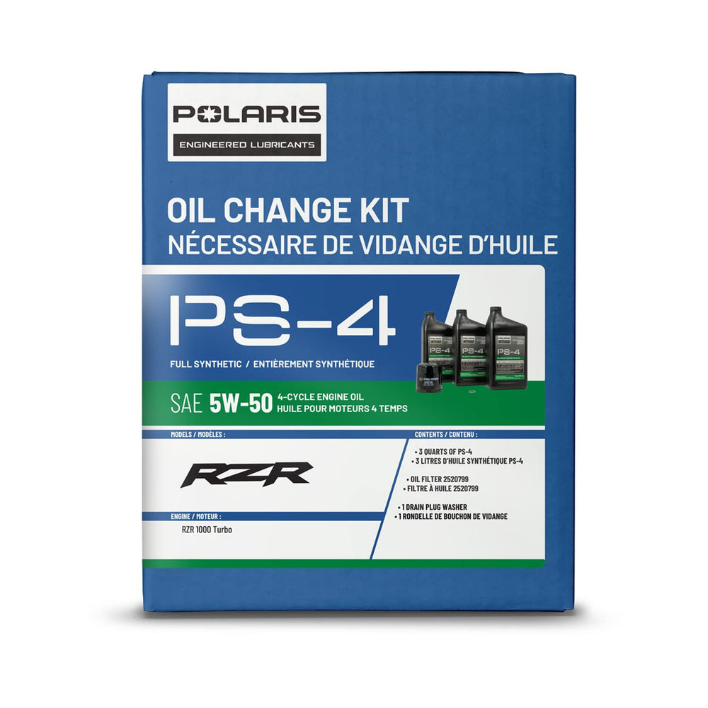 Polaris PS4 oil change kit oil filter ready for quick install