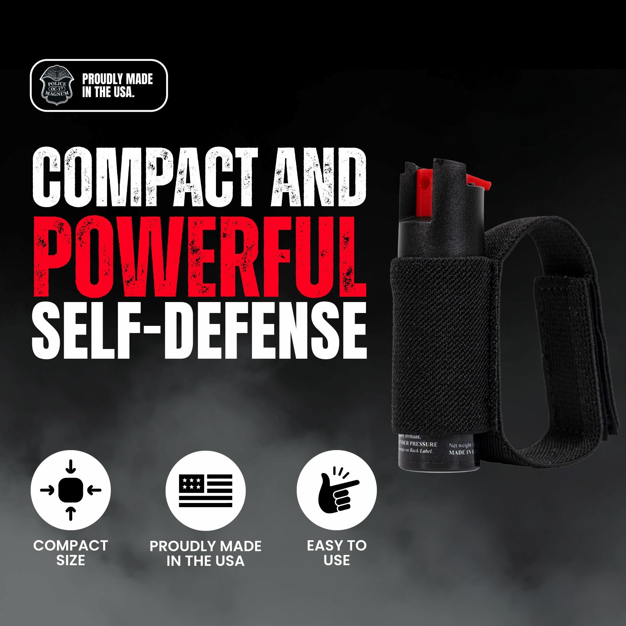 POLICE MAGNUM jogger strap visual for quick access during runs.