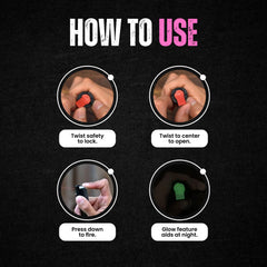Police Magnum Mini Pepper Spray glow-in-the-dark indicator aids night use