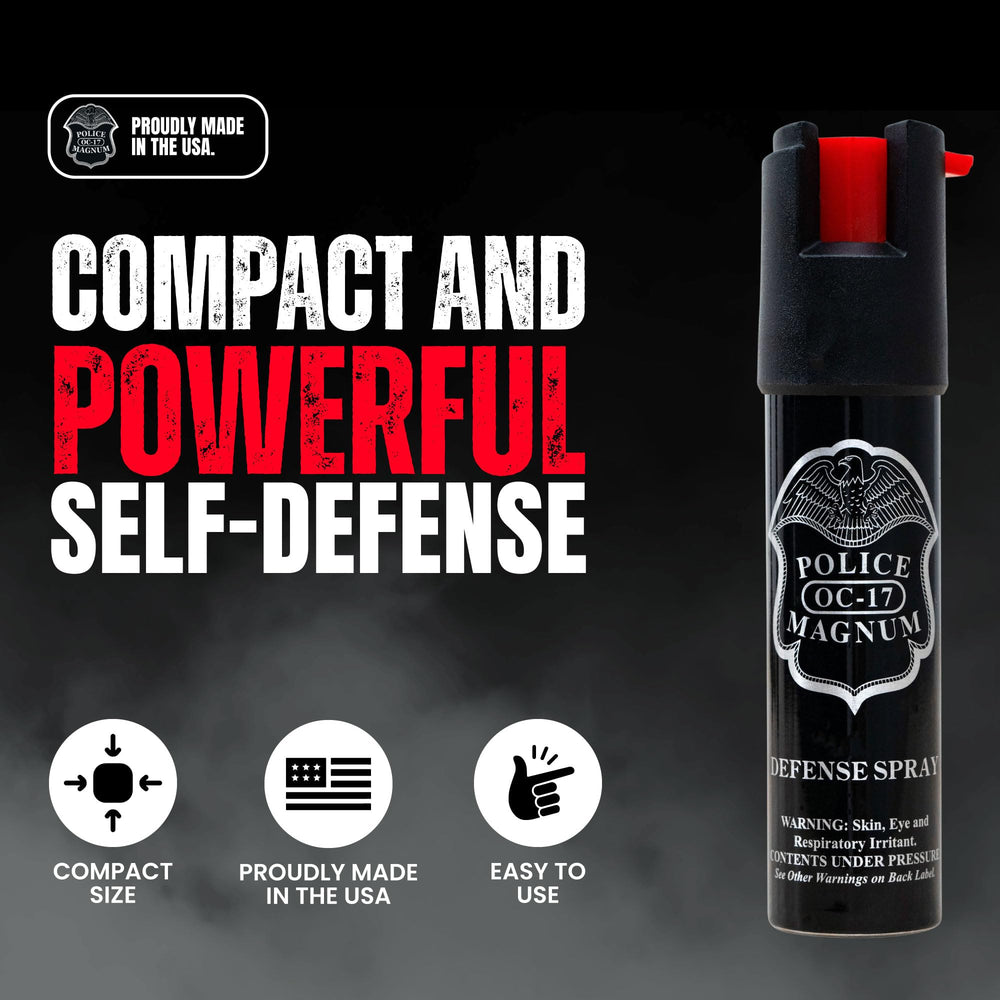 Police Magnum practice spray included for safe operation training.