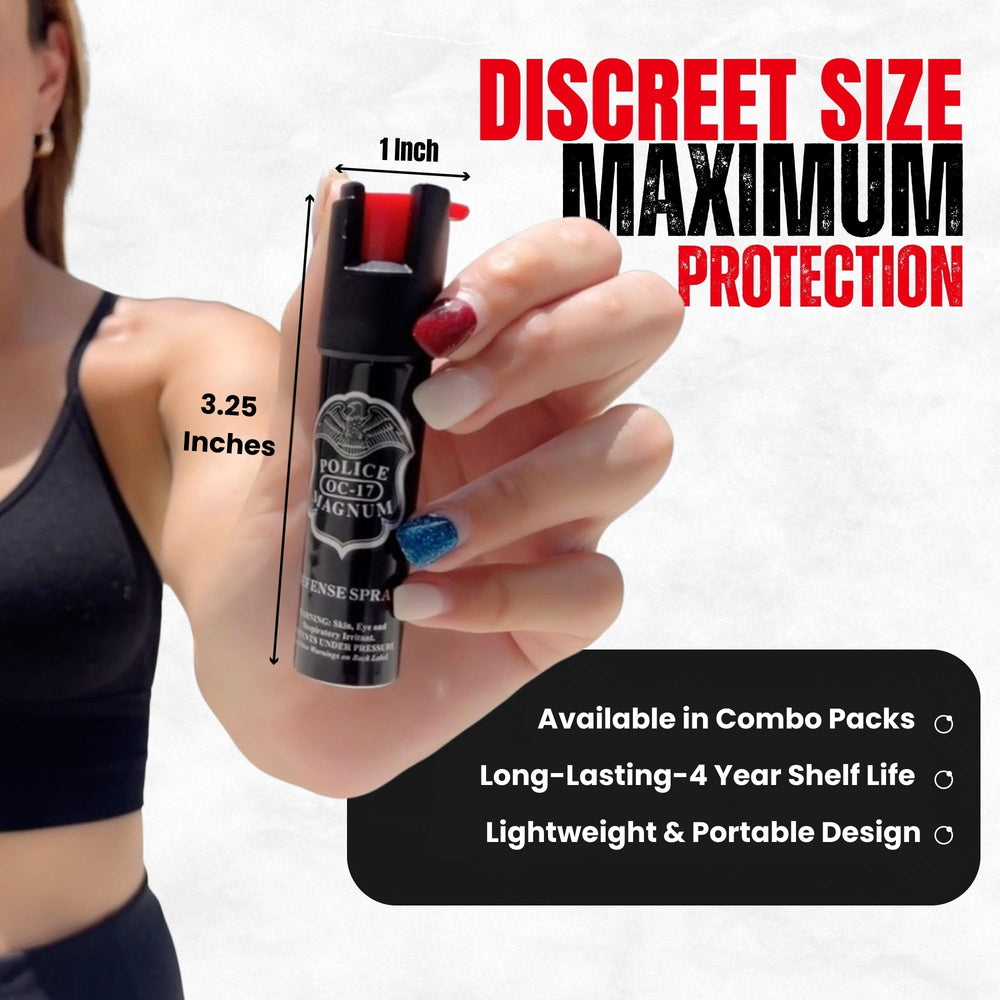 POLICE MAGNUM USA-made label indicating quality manufacturing standards.