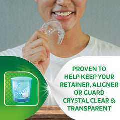 Polident 3 Minute Cleaner kills bacteria and viruses in minutes