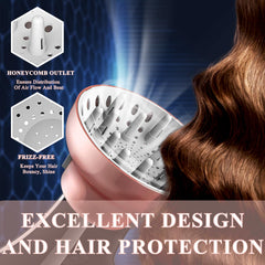Polly Online diffuser demonstrates compatibility with 1.7–2.6 inch nozzles for flexible fit.