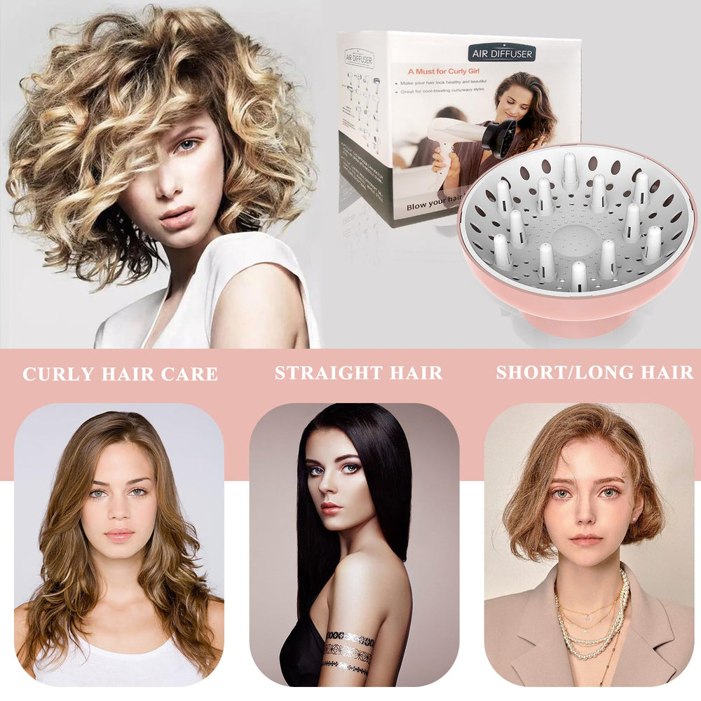Polly Online diffuser made with heat-resistant materials protecting hair during drying.