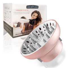 Polly Online universal diffuser in pink fits multiple blow dryer outlets.