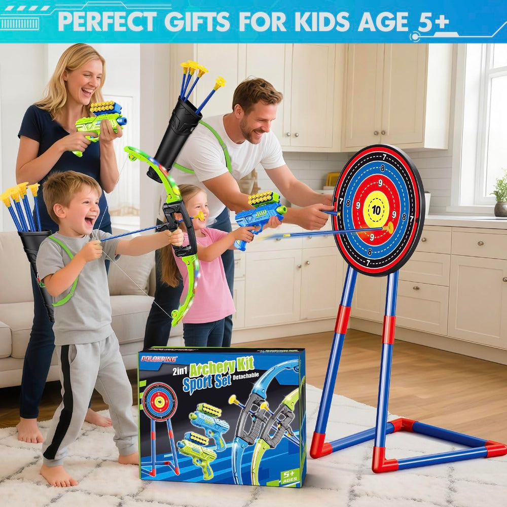 Polokping durable plastic construction for kid-friendly archery.