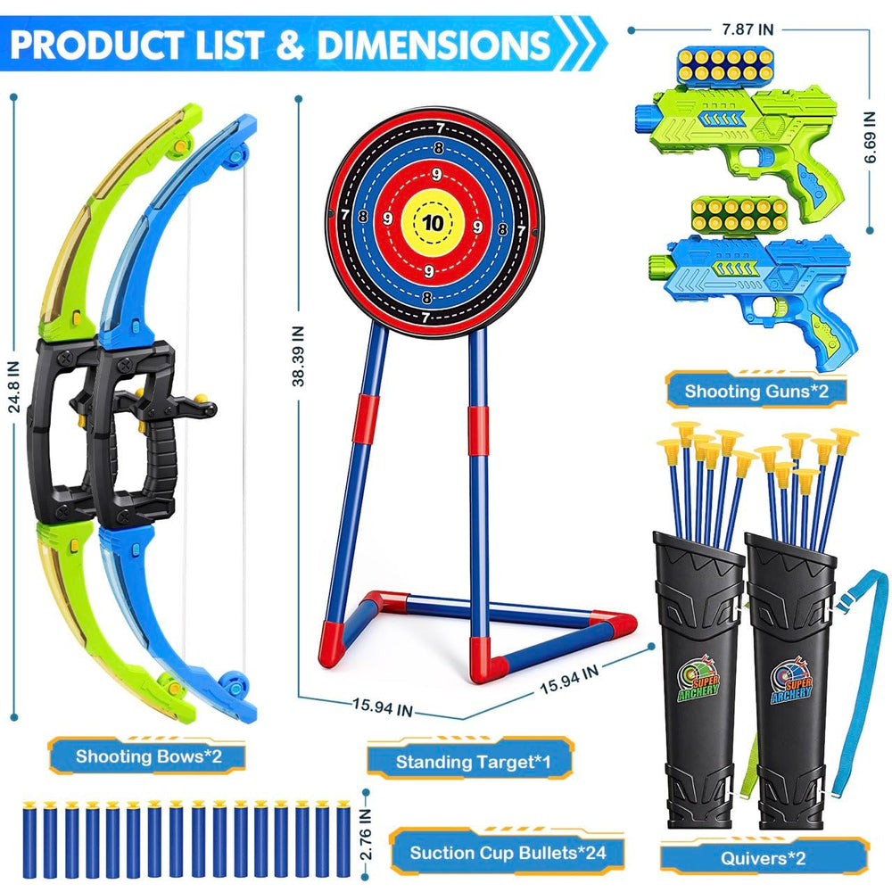 Polokping glow-in-dark archery boosts visibility for late play.