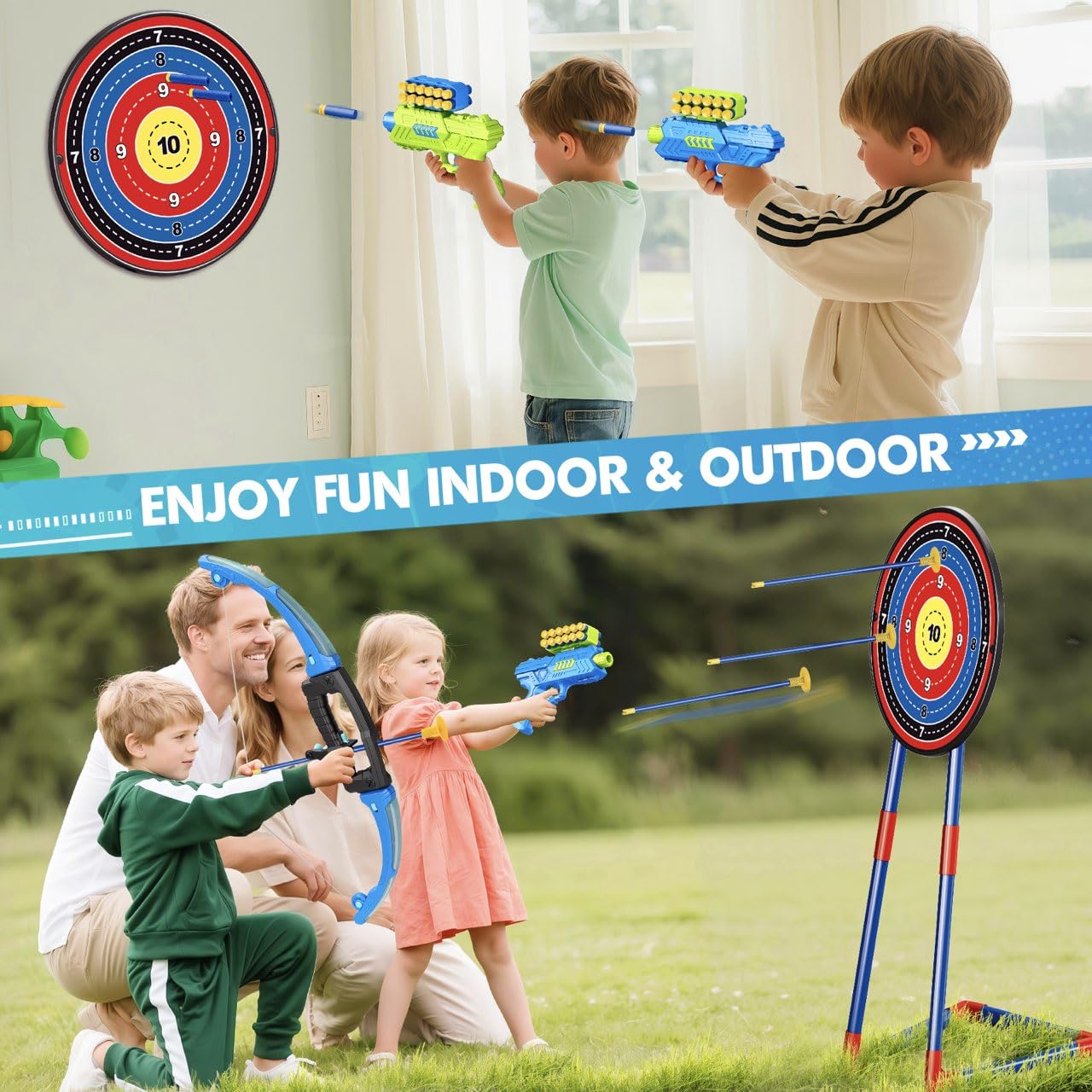 Polokping night archery play enables outdoor fun after dusk.