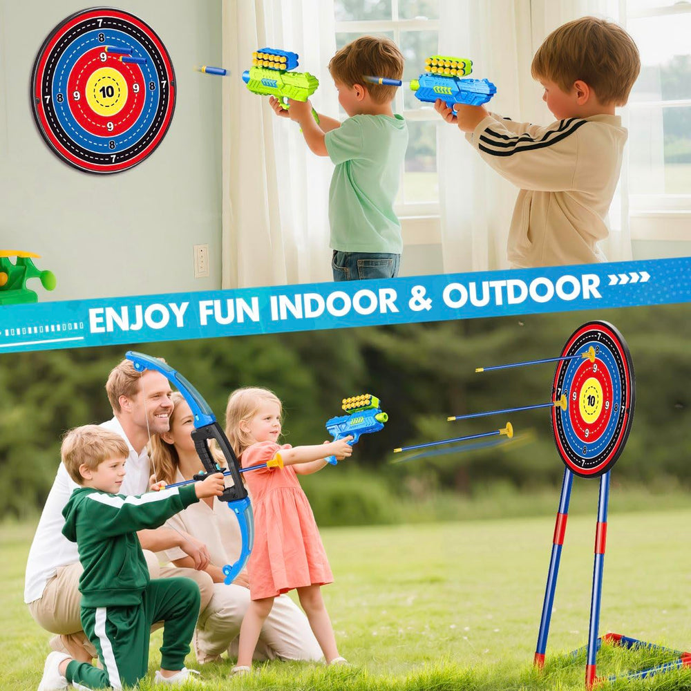 Polokping night archery play enables outdoor fun after dusk.