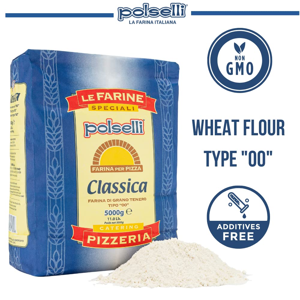 Polselli Classica 00 flour dough for authentic Neapolitan pizza dough.