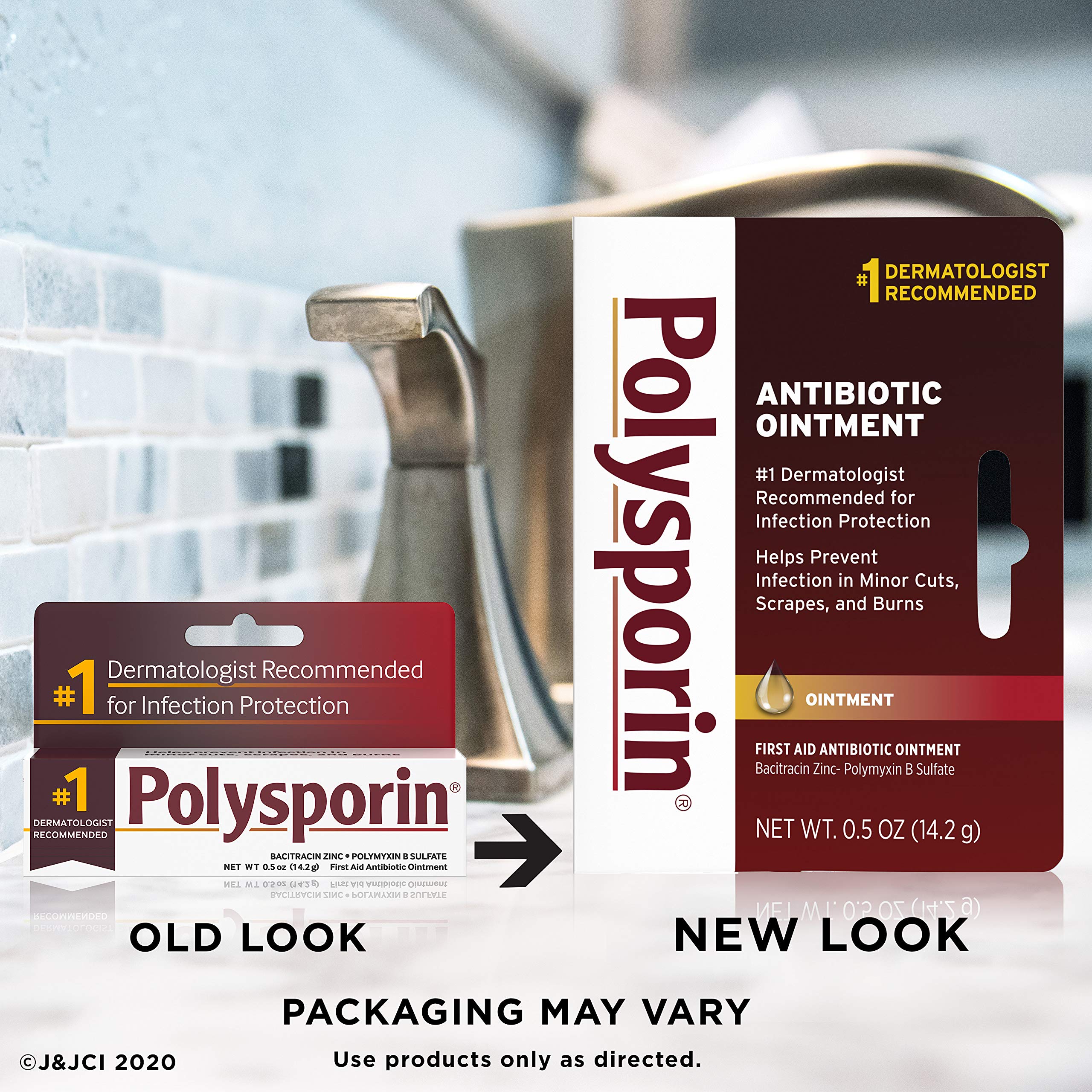 Polysporin first aid ointment tube being applied to a minor wound.