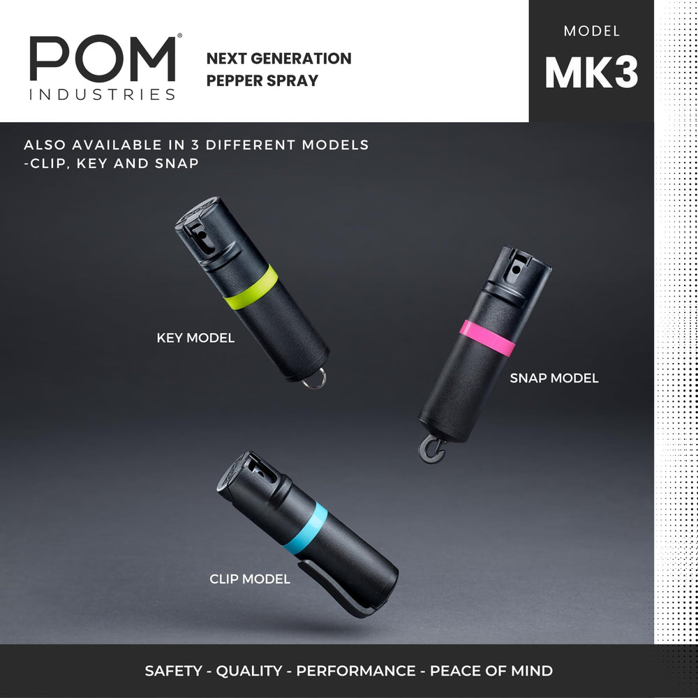 POM MK3 compact 1.8 fl oz design for discreet carry.
