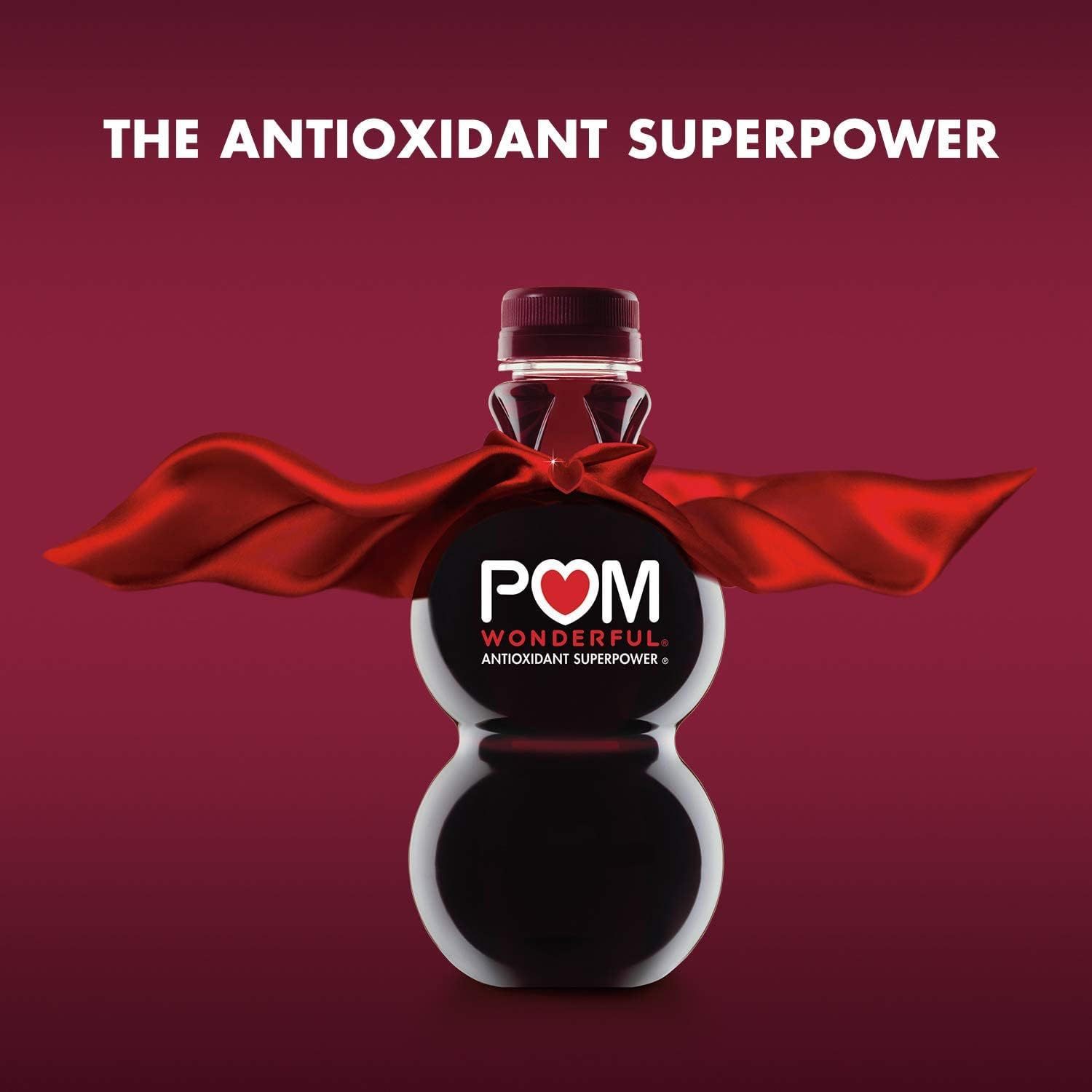 POM Wonderful amber juice in a glass reveals vibrant color and clean ingredients.