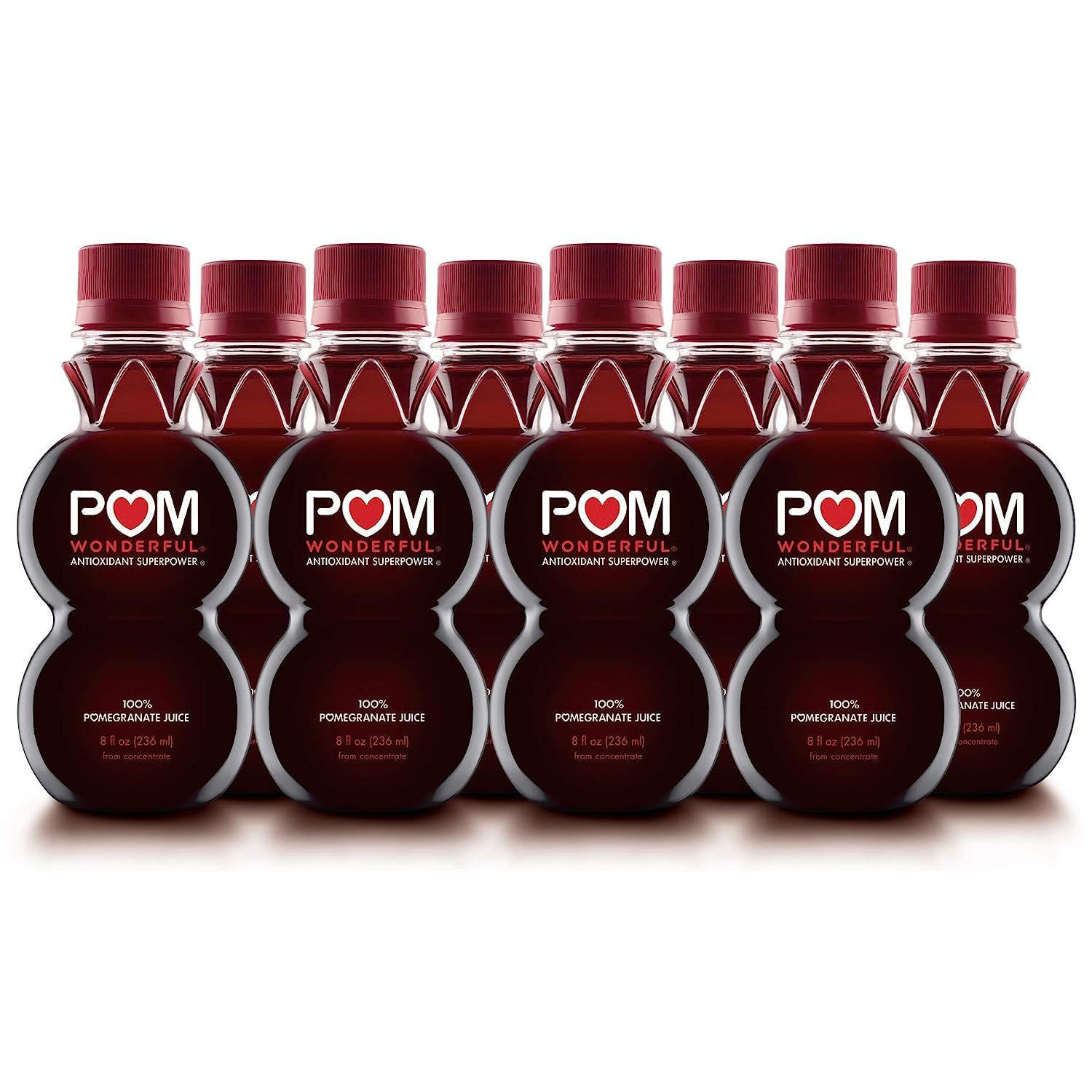 POM Wonderful bottle close-up shows antioxidant-rich juice for daily refreshment.