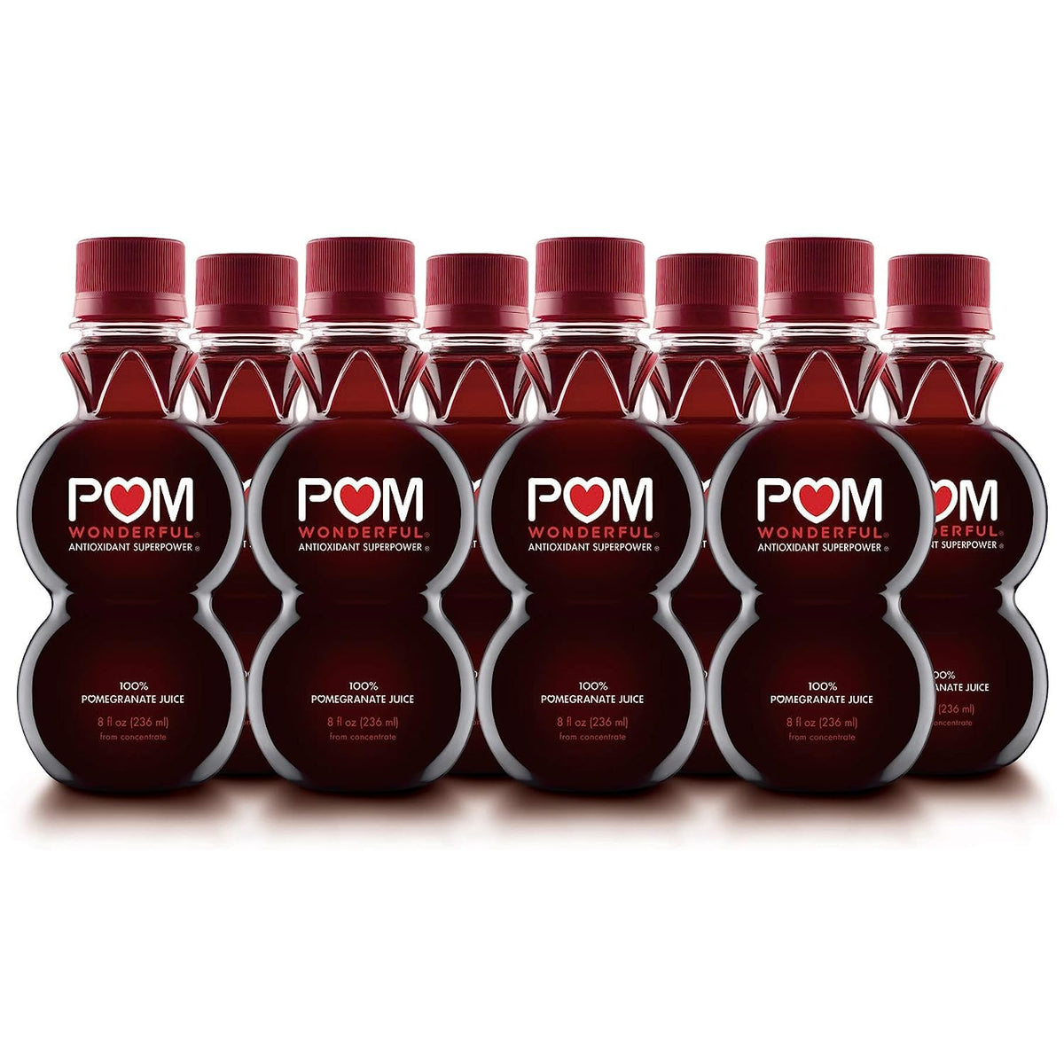 POM Wonderful bottle close-up shows antioxidant-rich juice for daily refreshment.