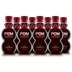 POM Wonderful bottle close-up shows antioxidant-rich juice for daily refreshment.