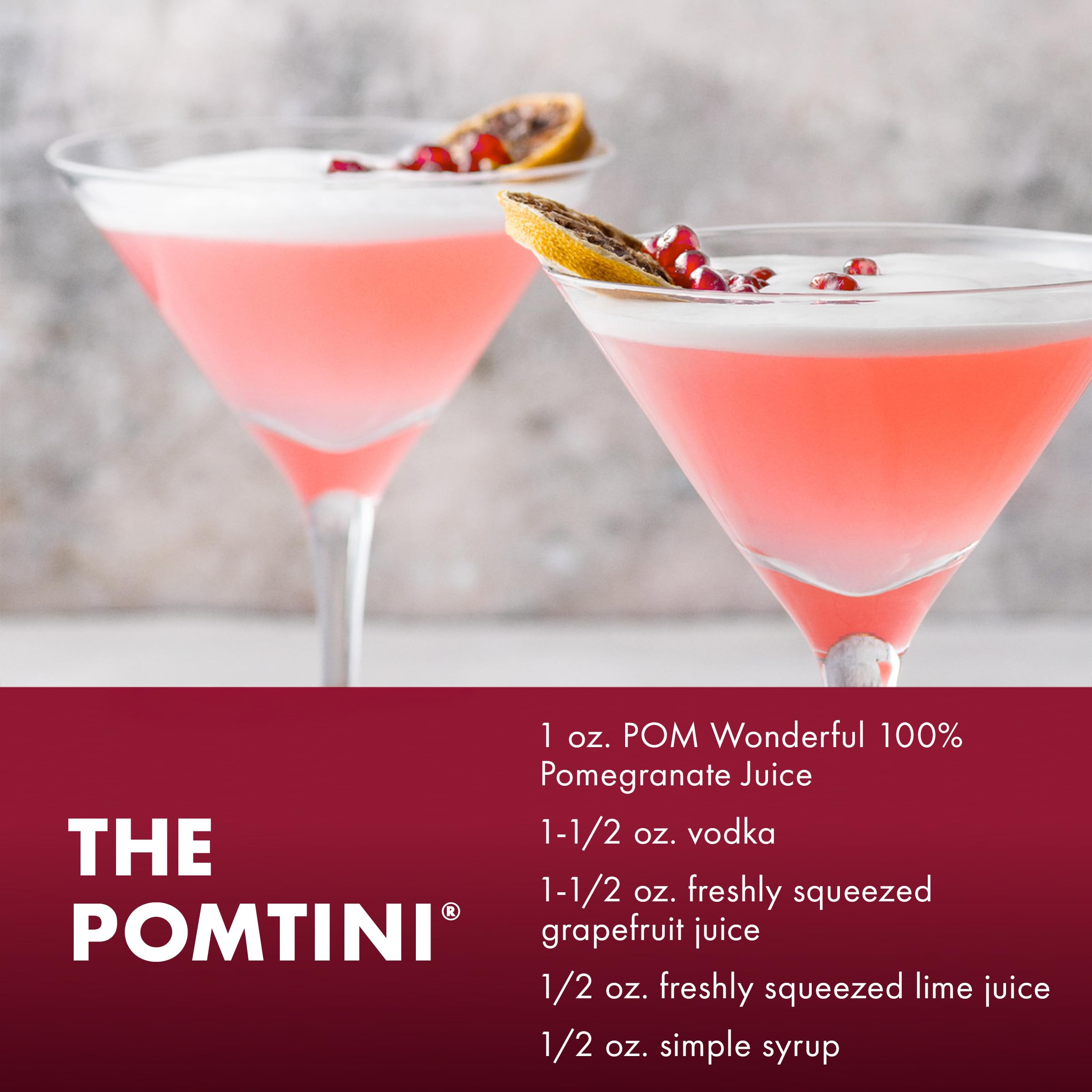 POM Wonderful pack of 8 bottles showcases convenient, ready-to-enjoy servings.