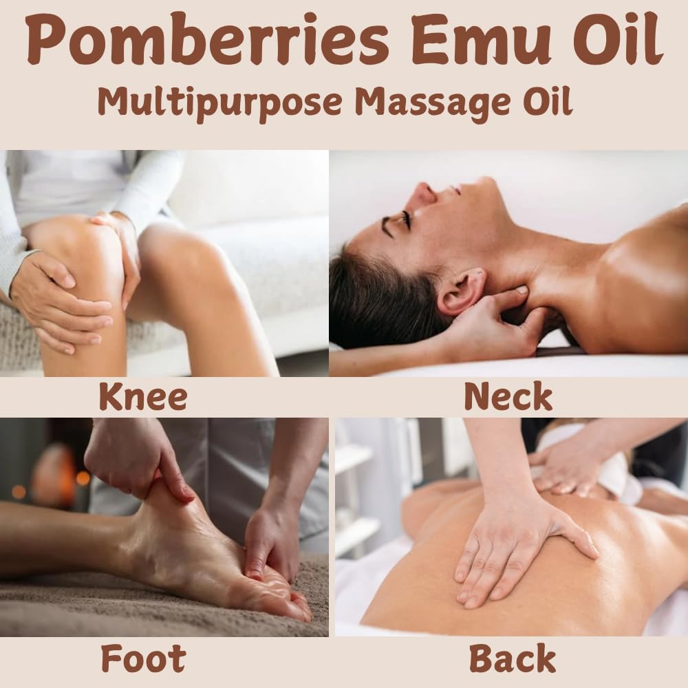 Pomberries Emu Oil refined Australian origin and pure formulation.