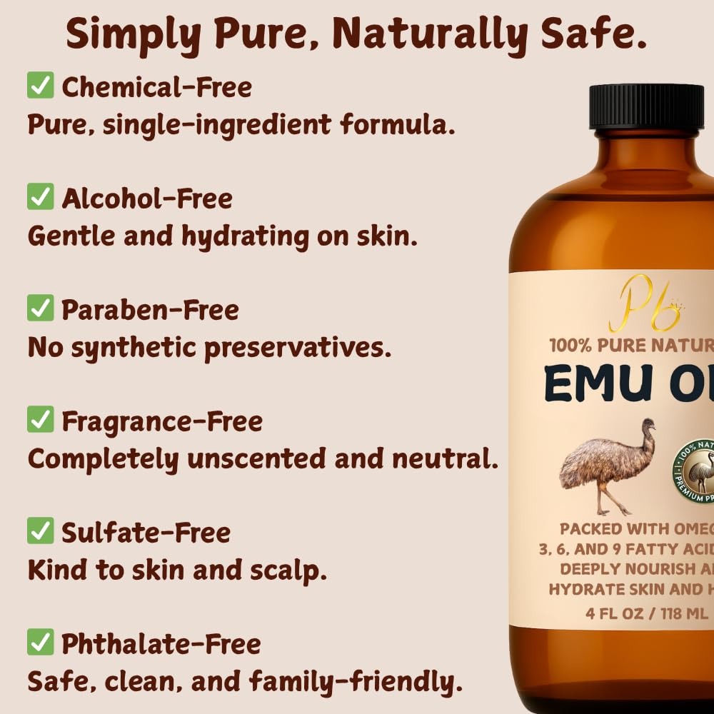Pomberries Emu Oil applied to skin for hydration and nourishment.