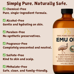 Pomberries Emu Oil applied to skin for hydration and nourishment.
