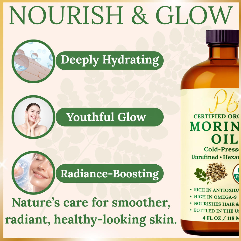 Pomberries Moringa Oil for hair care, conditioning ends and shine