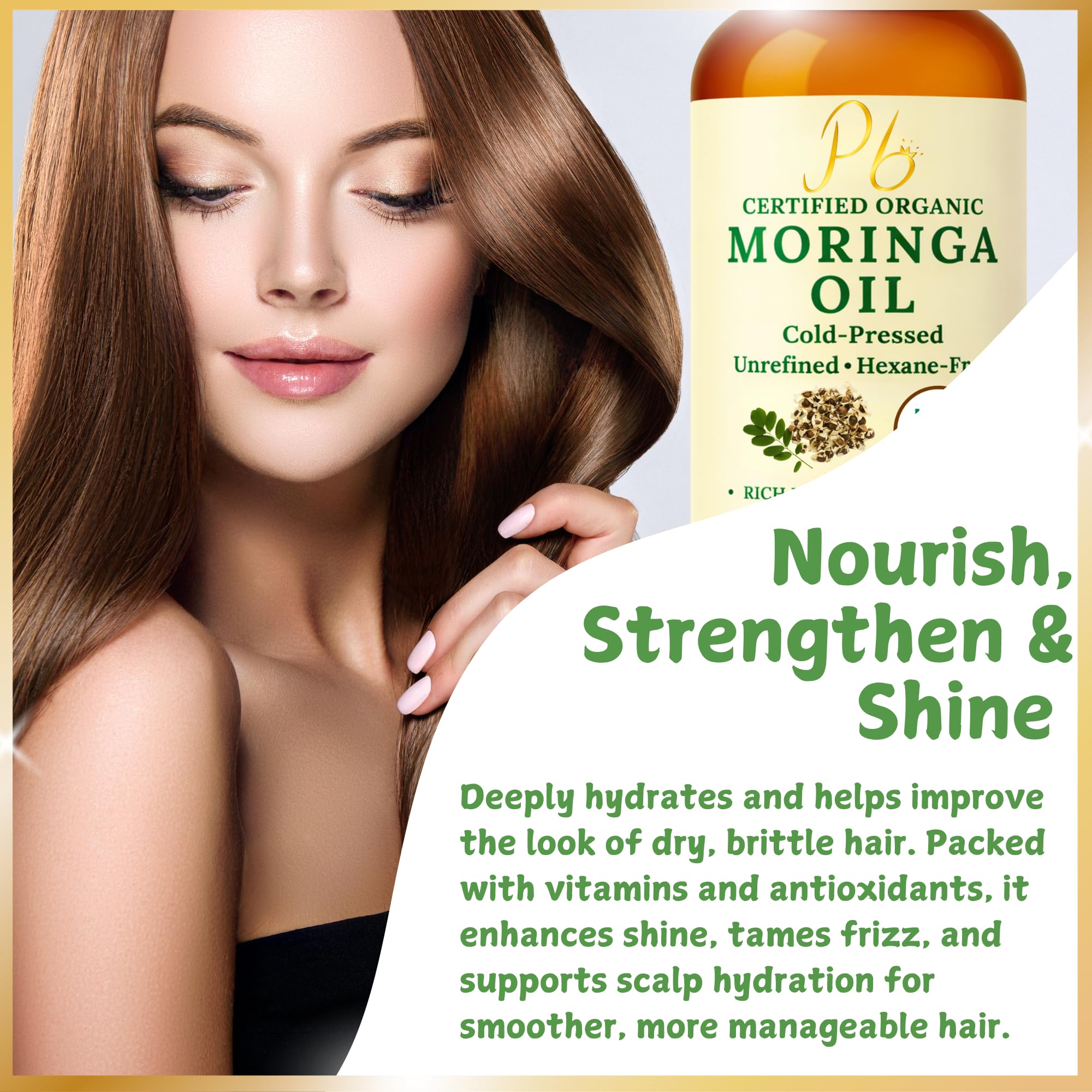 Pomberries Moringa Oil hexane-free formula preserves natural profile