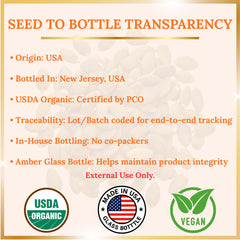 Pomberries pumpkin seed oil glass bottle in premium packaging setup