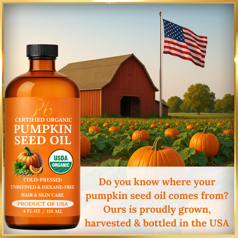 Pomberries pumpkin seed oil label closeup showing USDA organic quality