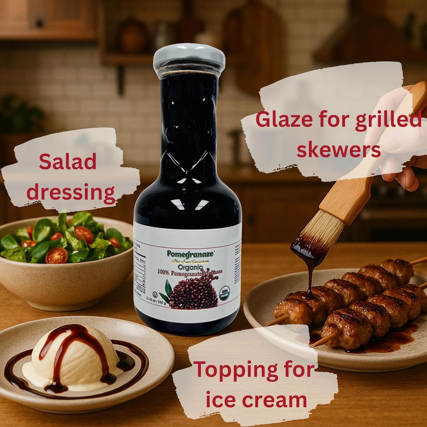 Pomegranaze label emphasizes clean-label, no sugar added for transparency and trust.