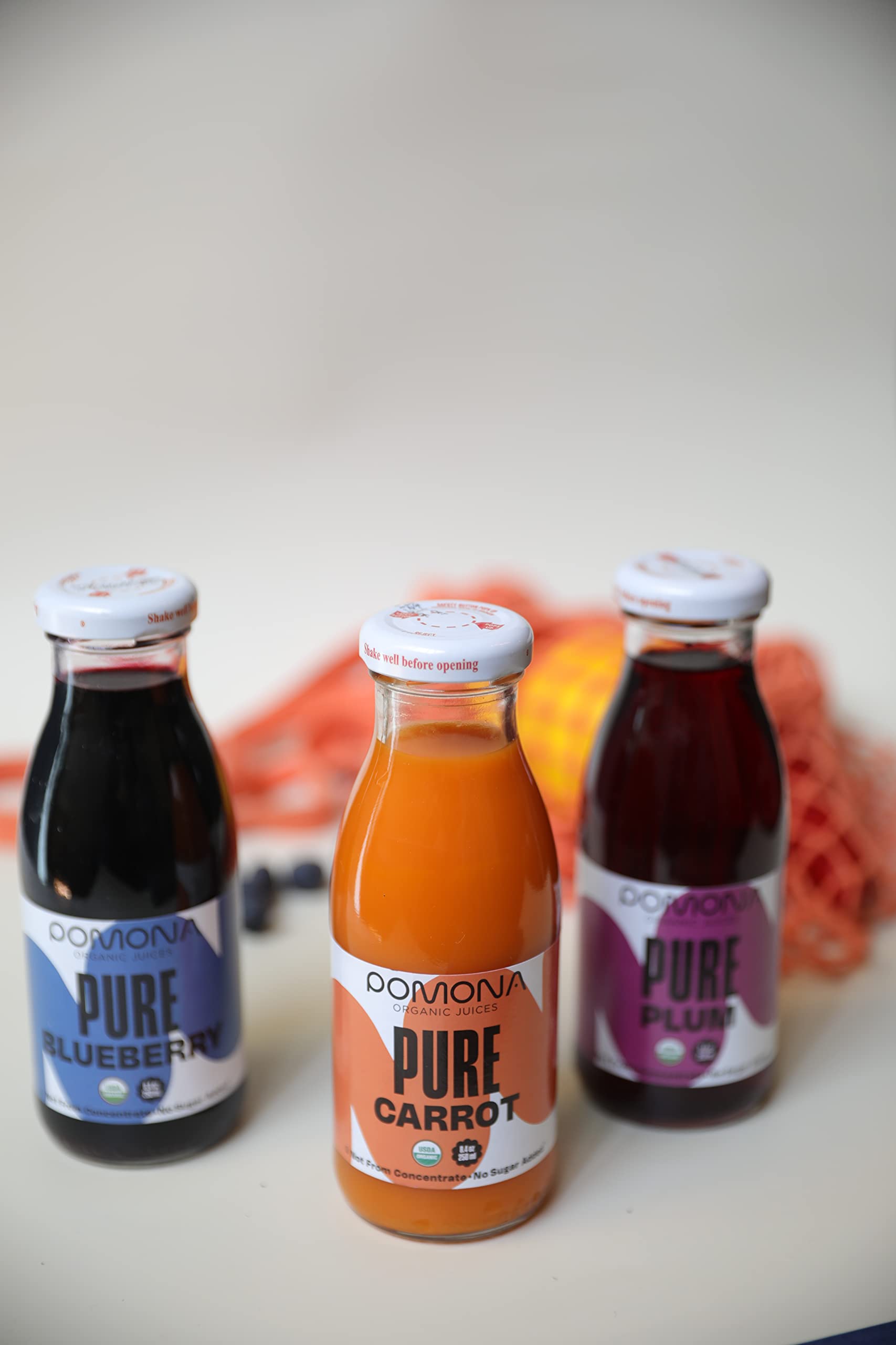 Pomona Blueberry Juice pour reveals smooth, pure juice flow.