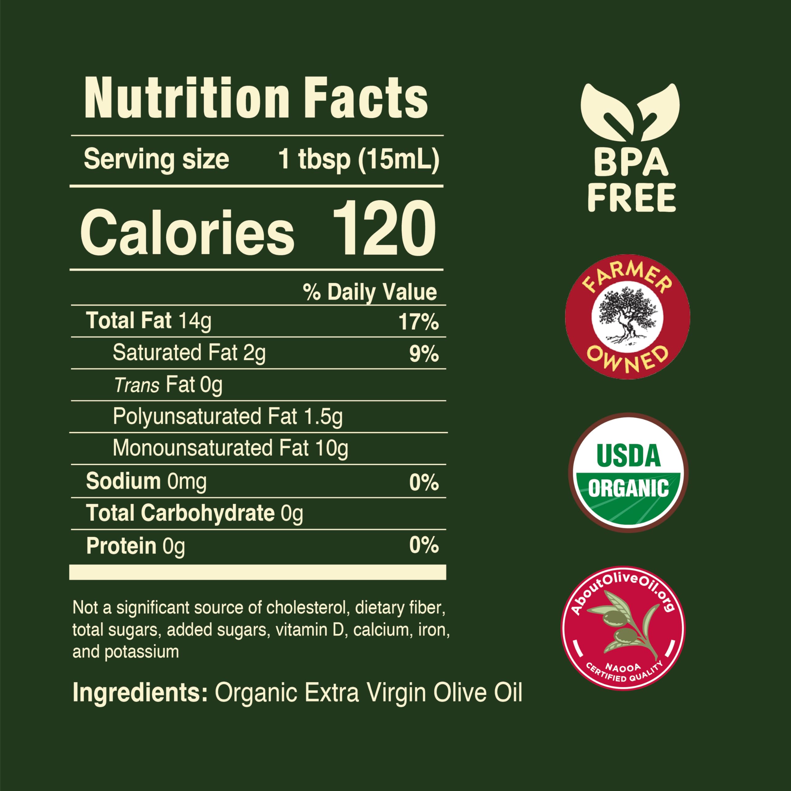 Pompeian Organic Robust EVOO label close-up highlighting organic certification