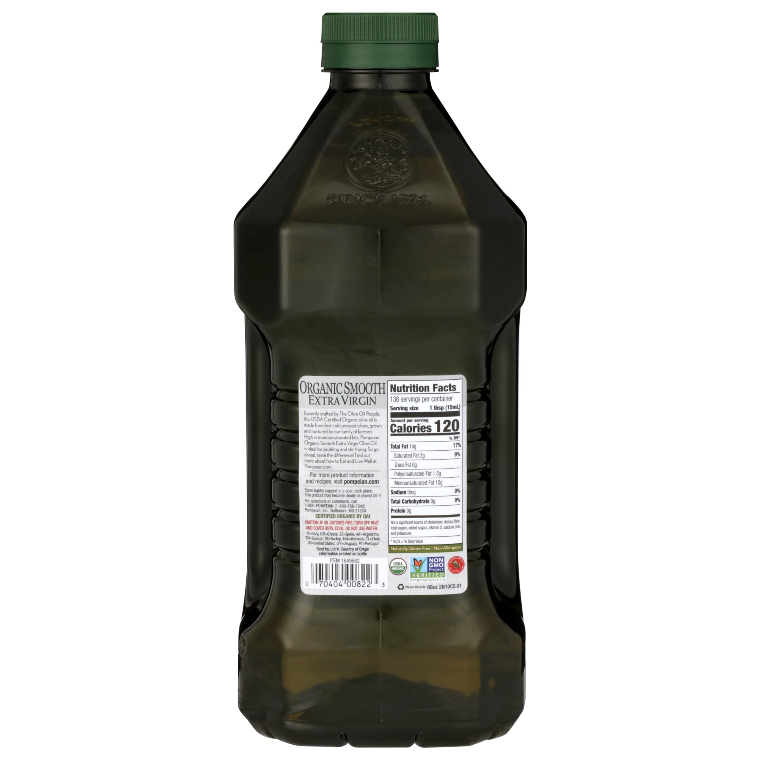 Pour action of Pompeian EVOO for quick stir-fry