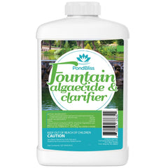 PondBliss Algaecide bottle for fountains showcasing easy dosing and algae control.