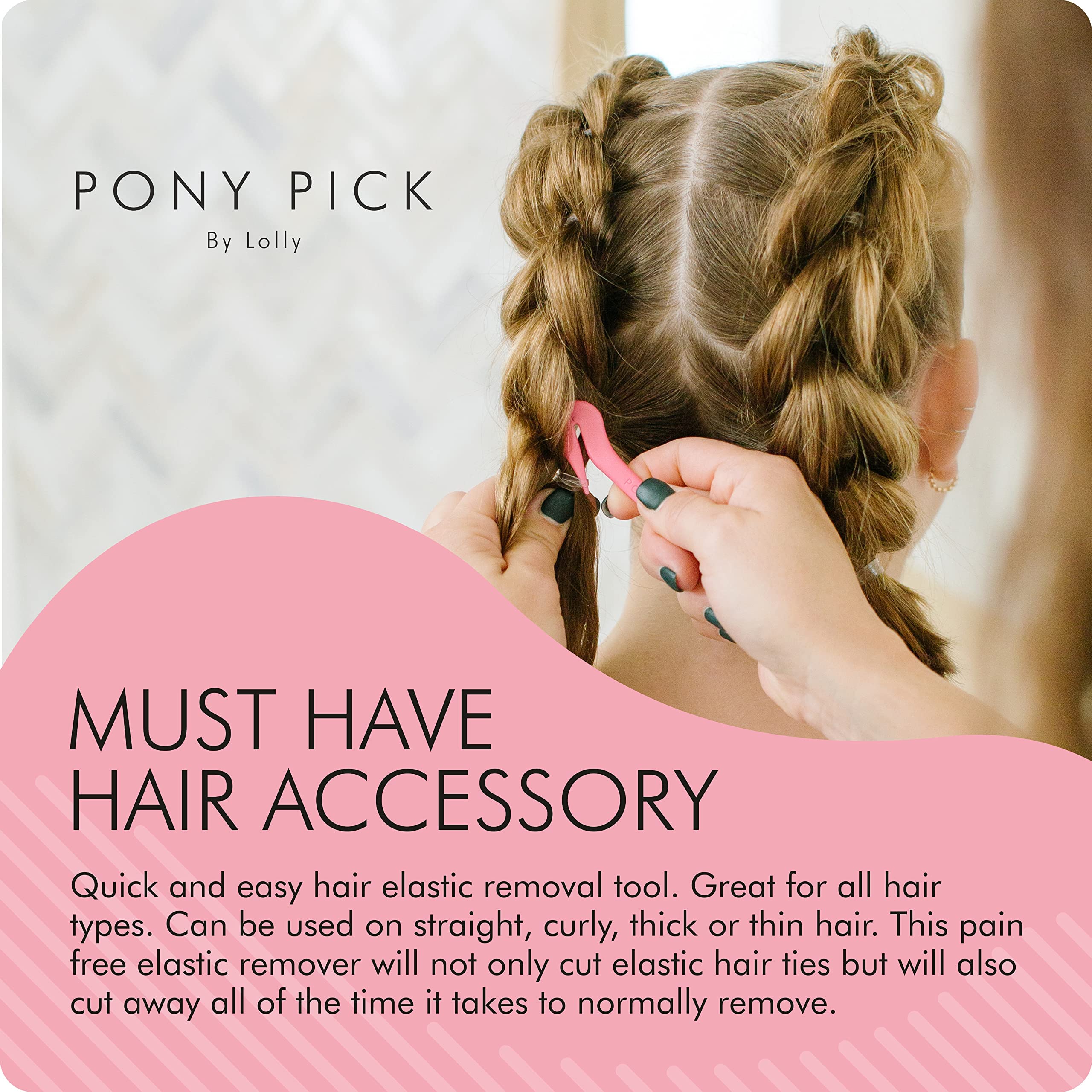 Pony Pick enables fun styles with easy elastic removal