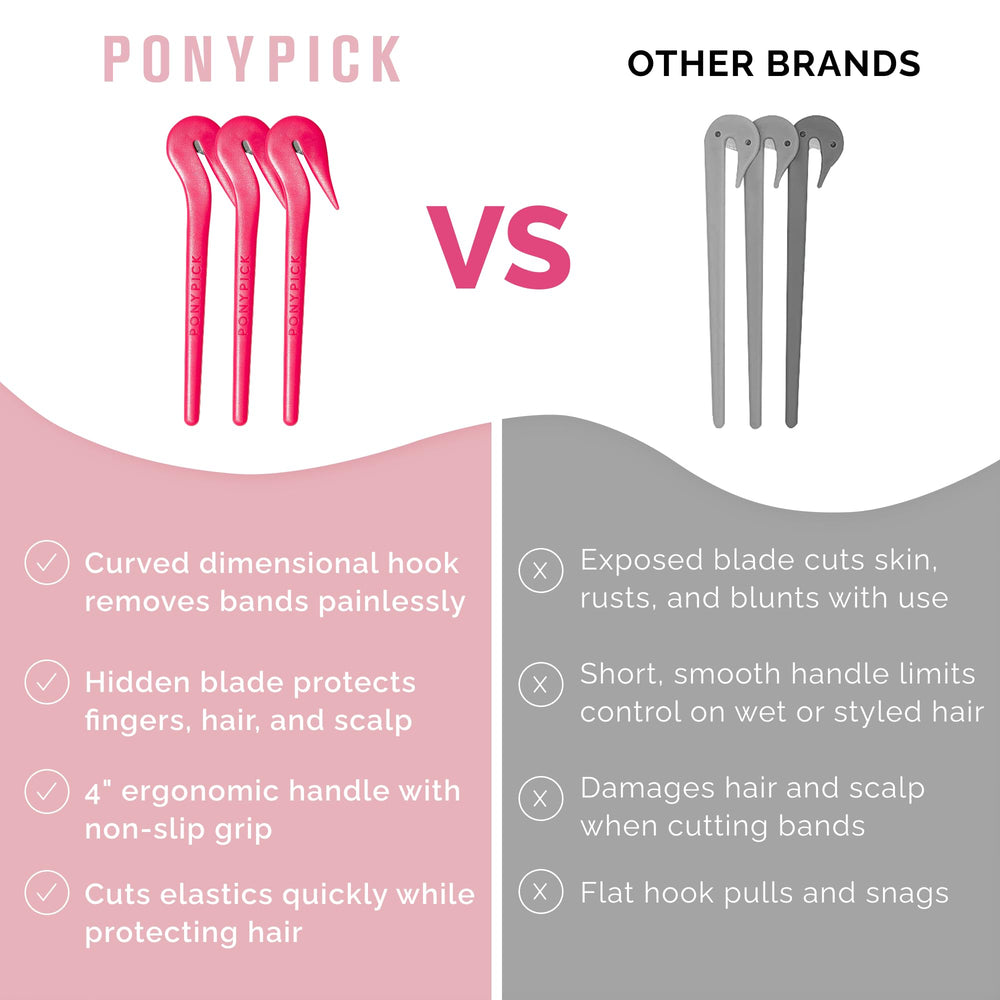 Pony Pick no-tugging hair removal protects strands