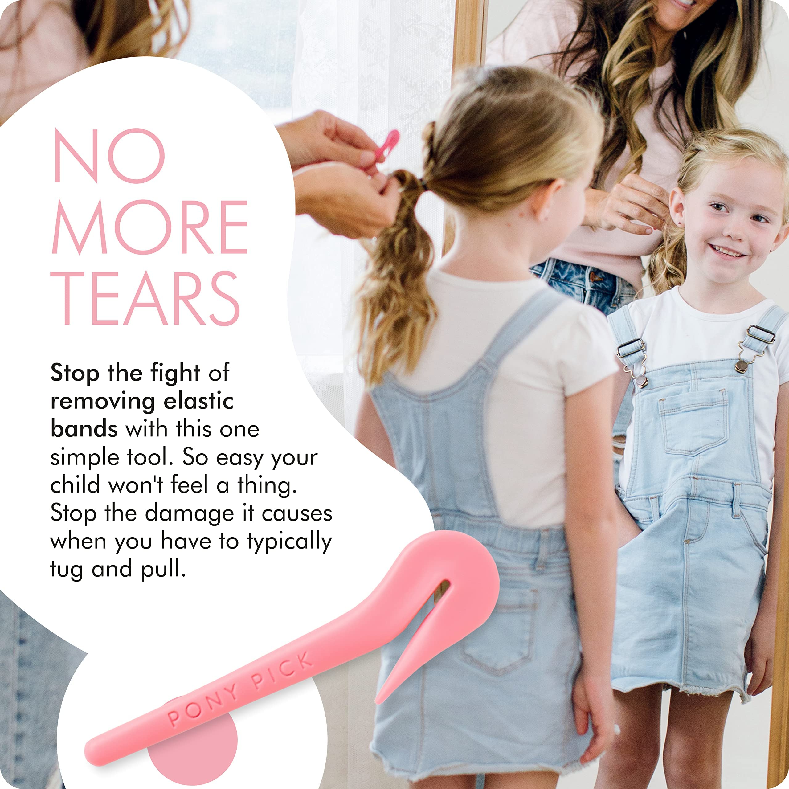 Pony Pick pain-free elastic remover reduces tugging and pulling