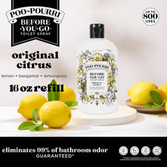 Poo-Pourri Before-You-Go original spray, ready to block odors before use.