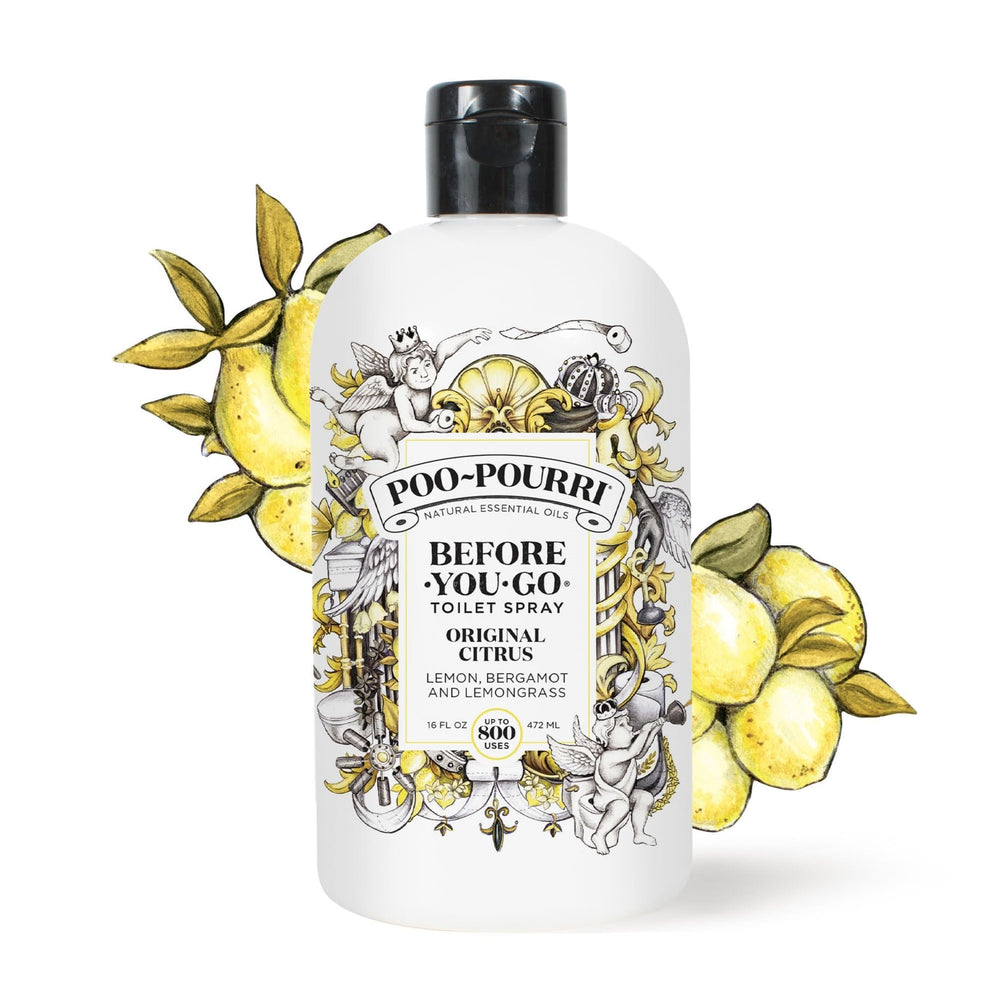 Poo-Pourri cap and dispense system for easy pre-use sprays.